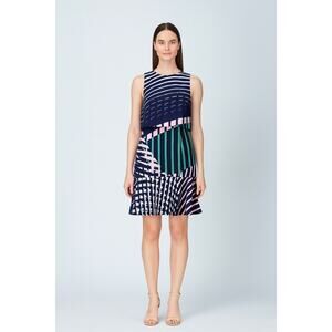 TY-LR Mana Abstract Print Popover Dress